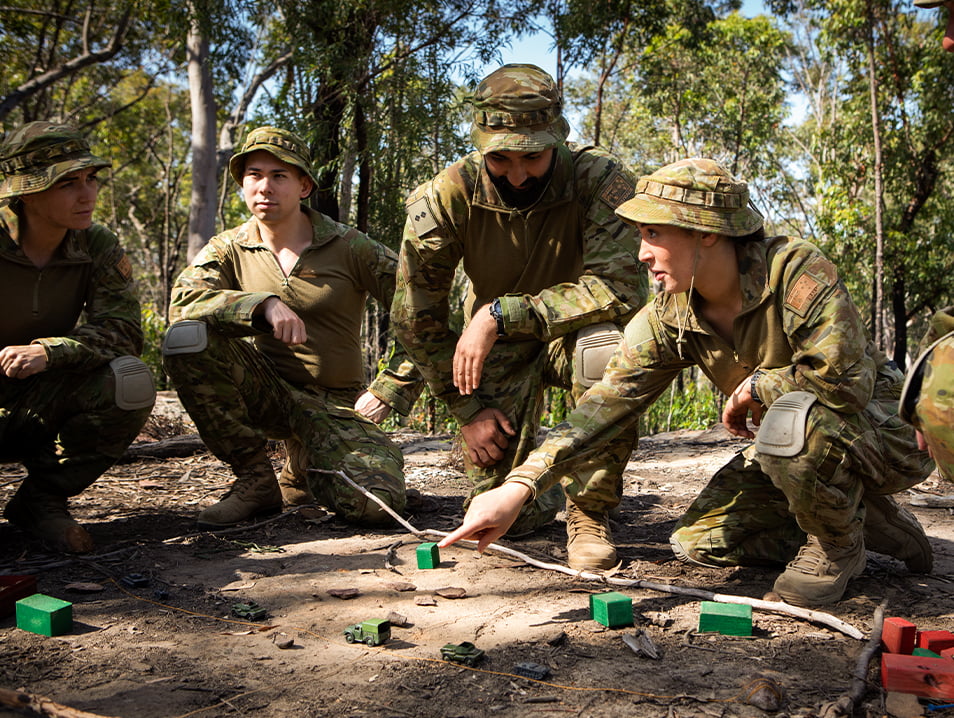 Australian Army soldiers in training.